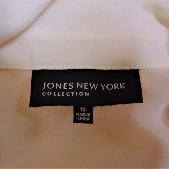 Jones New York Collection Sheer Ruffled Long Sleeve Blouse - Picture 6 of 6